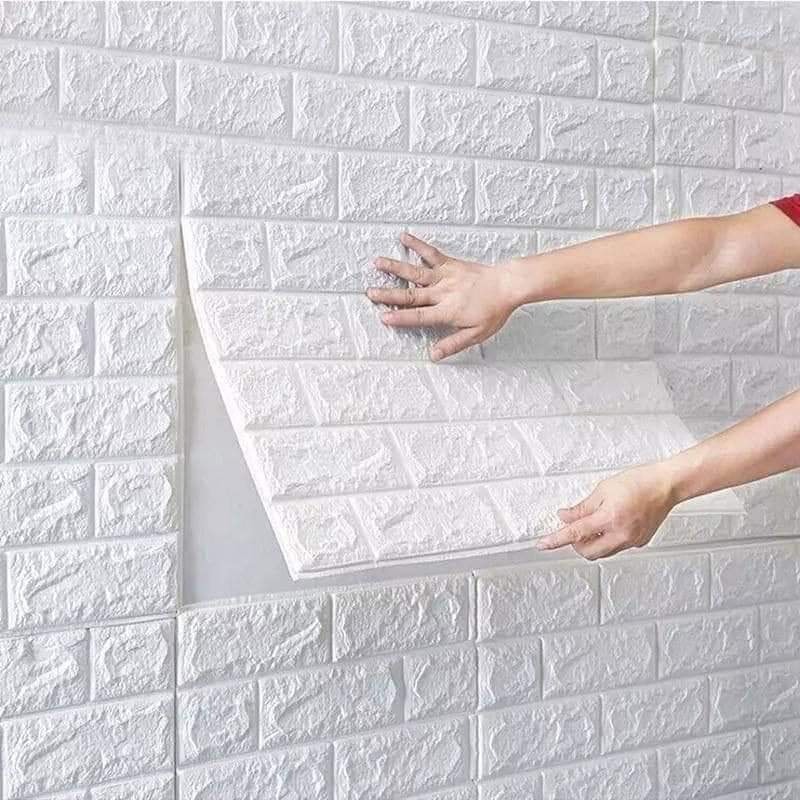 بلاط فوم لاصق للحوائط من Pop Mart بلون أبيض
